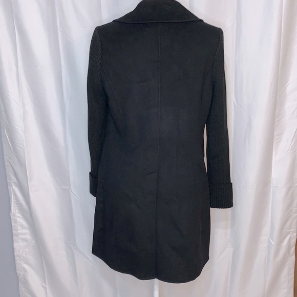 Tahari Anna Knit Sleeve Wool Blend Coat NWT - Picture 2 of 7